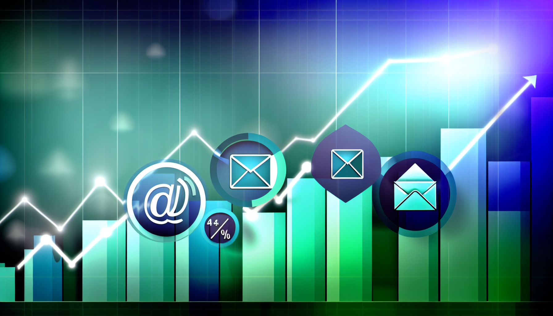 Imagem profissional representando e-mail marketing e crescimento de negócios.